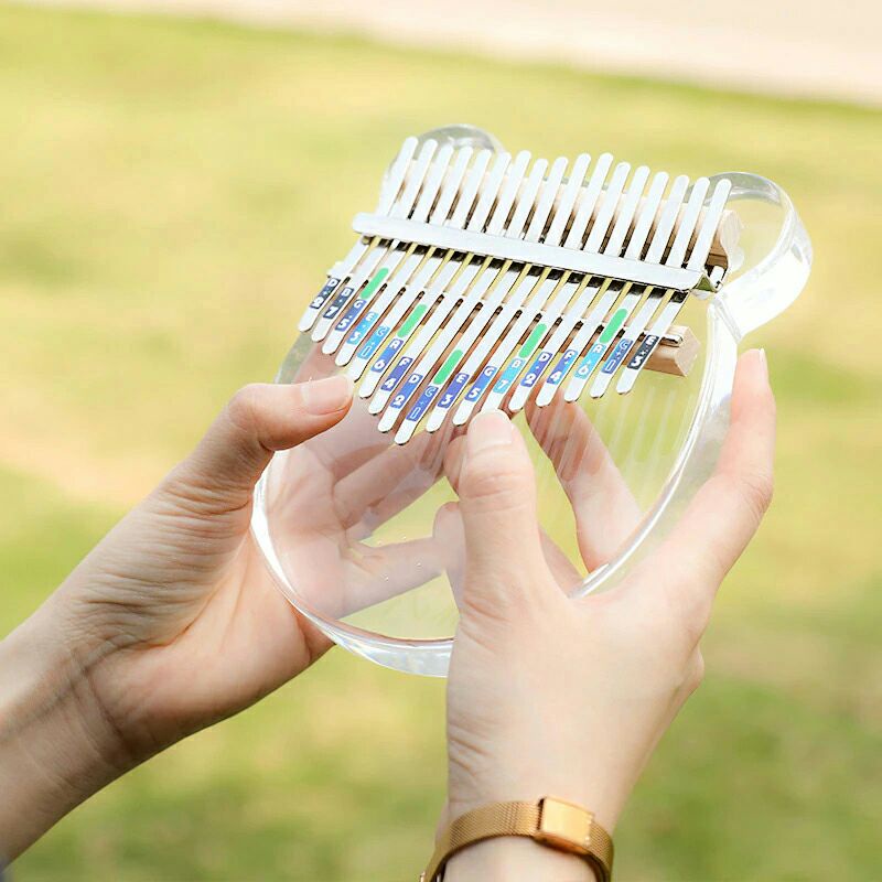 Kalimba Thumb Piano Musical Toys Acrylic 17 Key Note Sound Pel0702