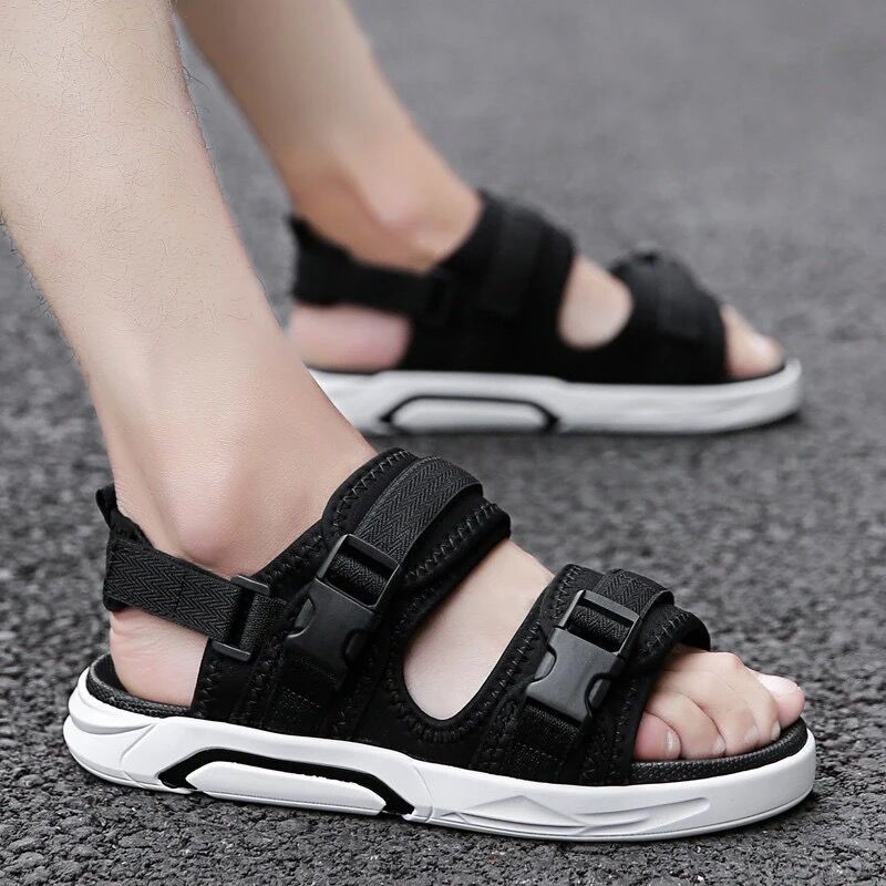 Promo COD Terbaru Sandal Gunung  2in1 Pria Wanita Asli Termurah Dari Pabrik Kualitas Import Terlaris-Hitam dan putih