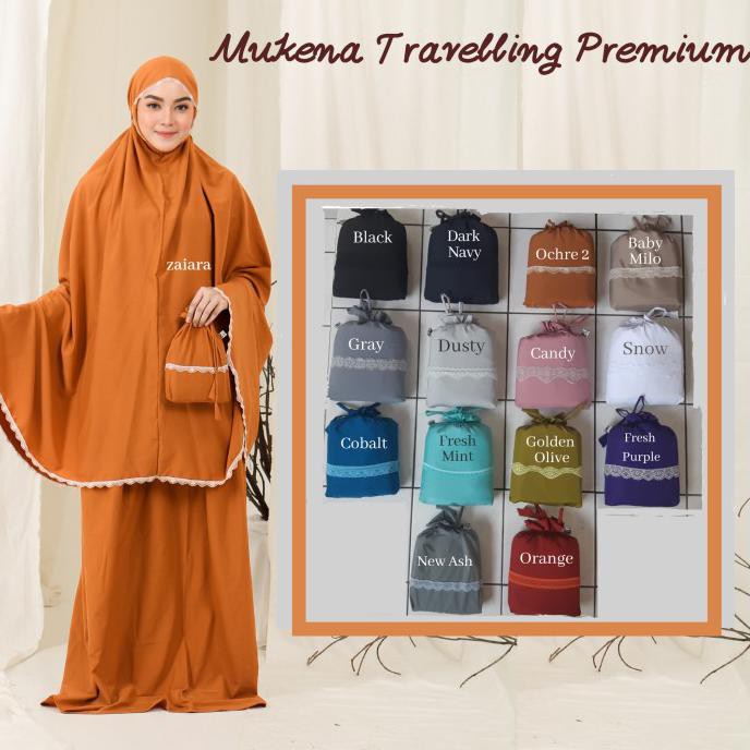 zaiara mukena travelling parasut premium terbaru