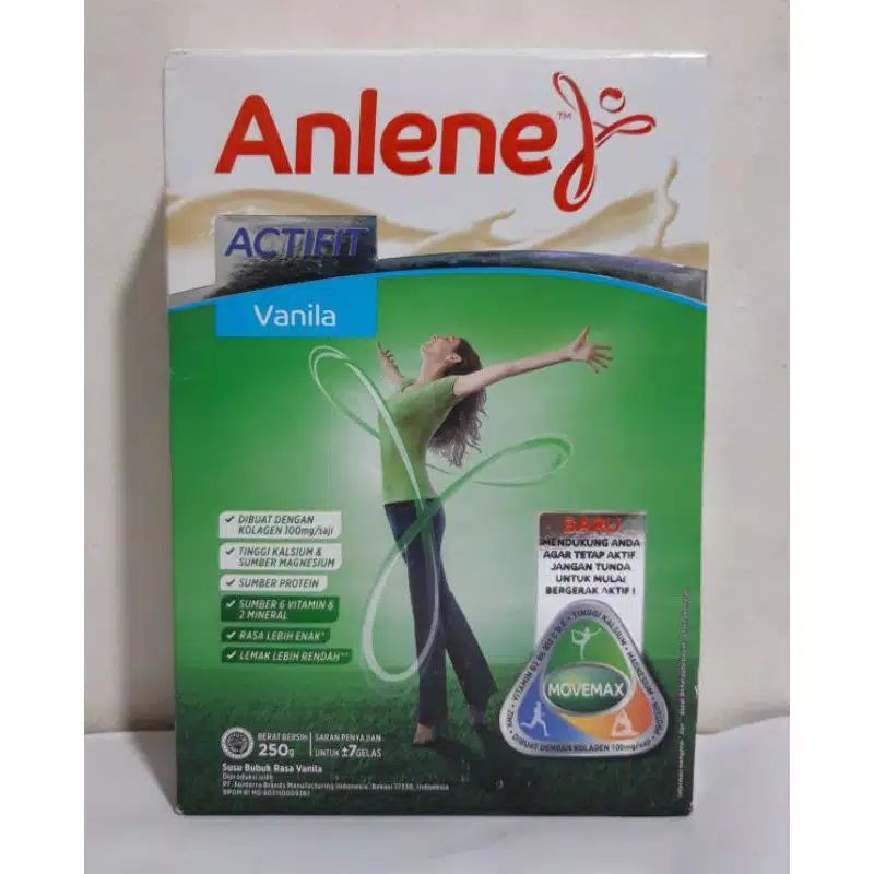 

ANLENE ACTIFIT RASA VANILA / COKLAT / ORIGINAL 250gr