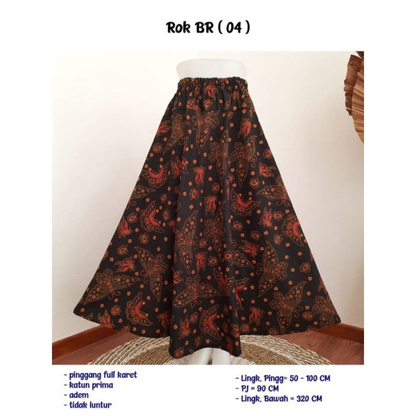 ROK PAYUNG PANJANG MOTIF BATIK TIDAK LUNTUR