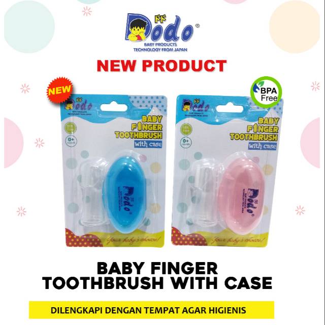 Dodo finger toothbrush sikat lidah With CASE