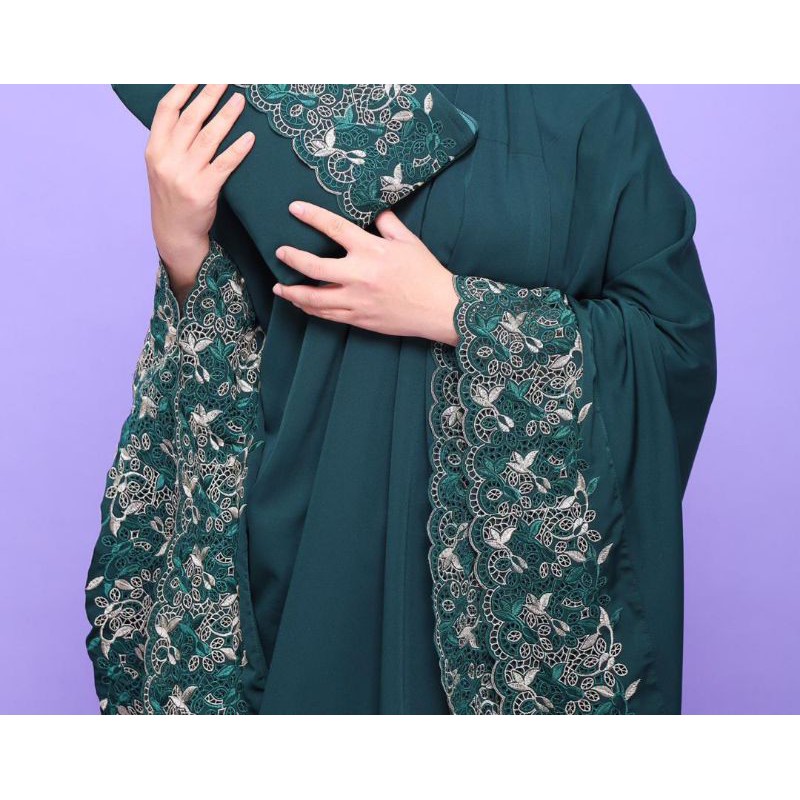 Mukena telekung floraleena siti khadijah free tas katun floraleena