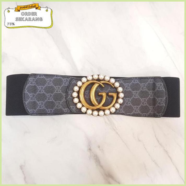 Sale Ban Gesper Obi Belt Sabuk Ban Pinggang Gucci Pearl Wanita Karet Gamis Termurah