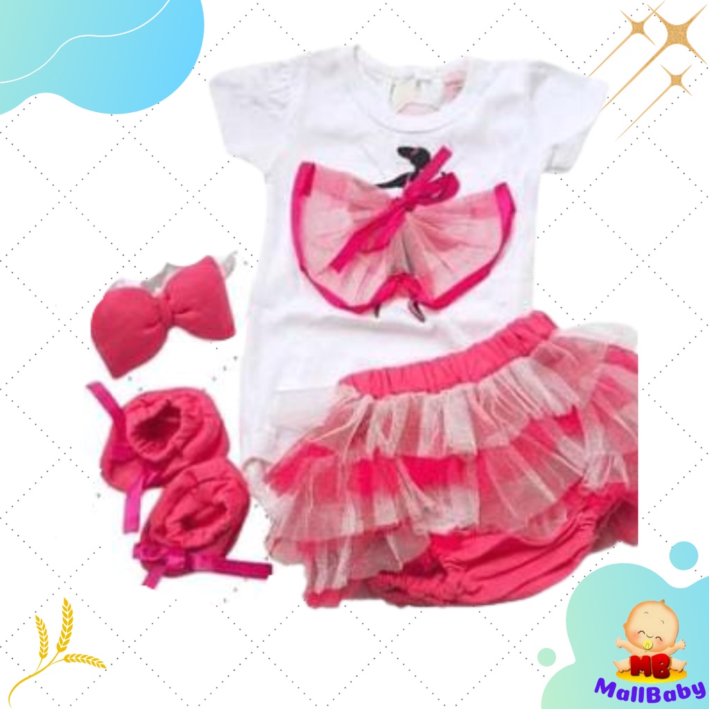 Baju Bayi Perempuan Setelan Jumper Rok - Cute Ballerina