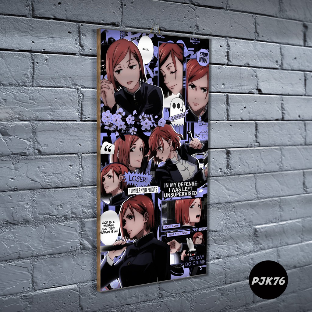 Poster Kayu Jujutsu Kaisen / Dekorasi Rumah /Poster murah/ Anime / desain / 2021 / gambar / PJK-PJK76