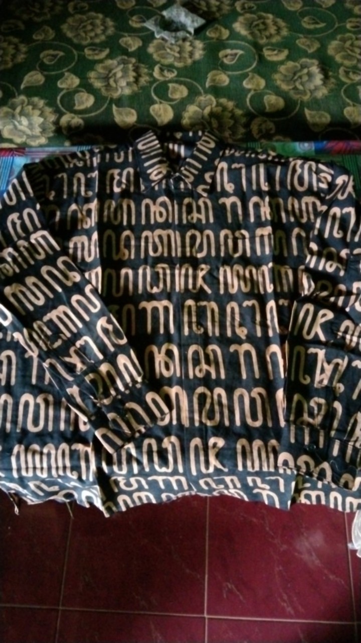 Zola_batik Batik Couple Brokat Tile Selendang Nuna Brown Aksara Azzura High Quality - Couple Mahira