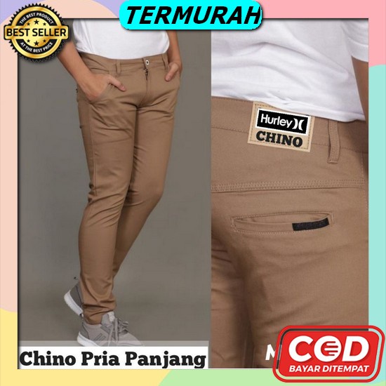 Celana Chino Pria Slim Fit Pensil Bahan Bagus Nyaman Kantor Casual For Hurley Celana Pria Panjang Ch