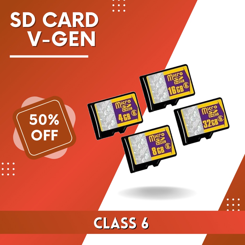 Micro SD / SD Card V-Gen class 6 / sd card 4gb / sd card 8gb / sd card 16gb / sd card 32gb