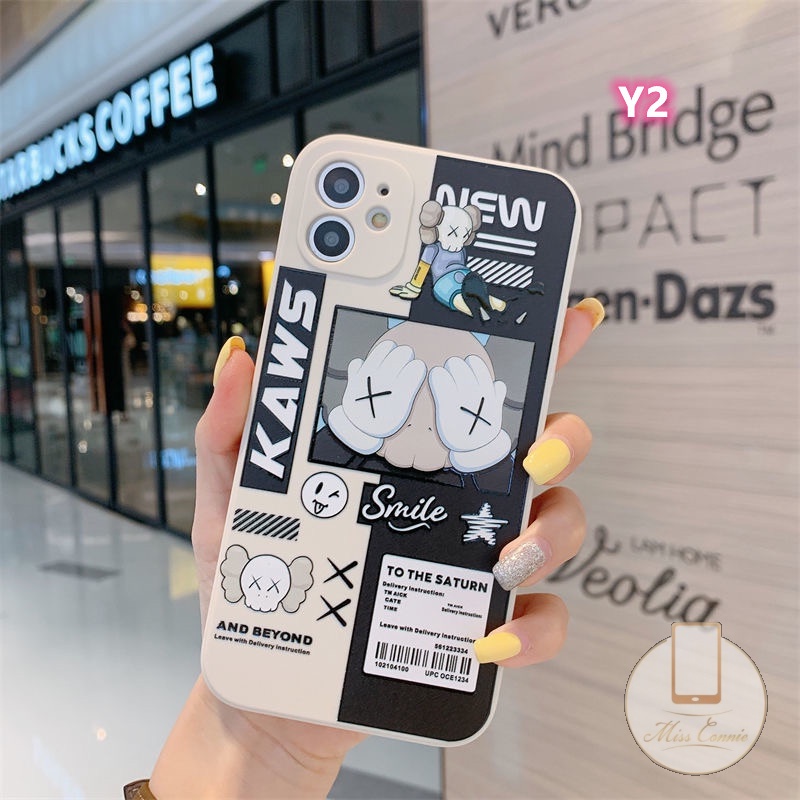 Soft Case Desain Kaws Untuk Xiaomi Note10 Note9 Note8 Redmi 9 9c Nfc 9t Note10Pro Note10S Poco X3 Poco M3 A15 A16 Reno 5 4 5f A54 A74 A12 Y15S A12 Y3 A5S A15S A15S A12 A3S