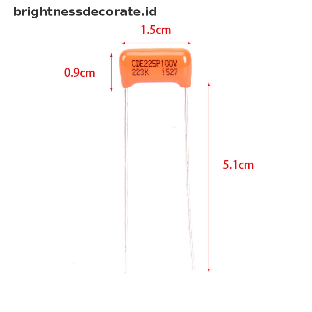 1pc Kapasitor Cde225P 223k 0.022uf 100v Untuk Gitar Elektrik