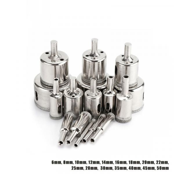 Mata Bor Diamond Coated Hole Saw Drill Bit 6mm-50mm 15 PCS - GJ0105--Taffware