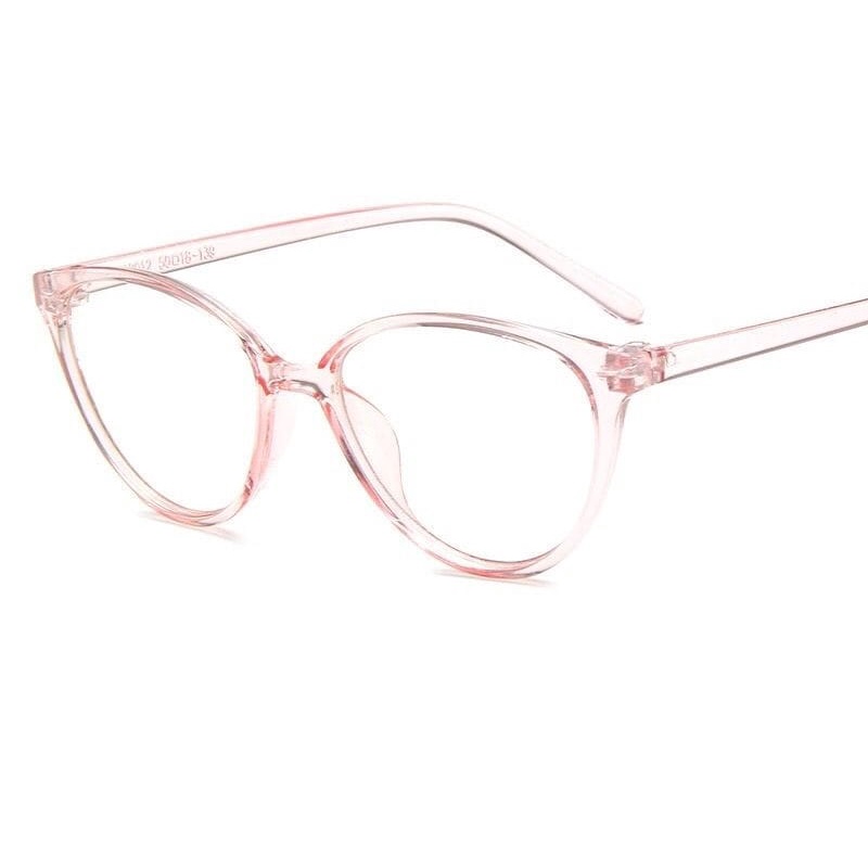 Mata Kucing Kacamata Bluelight Model Terbaru Fashion Korea Wanita Desain-PINK