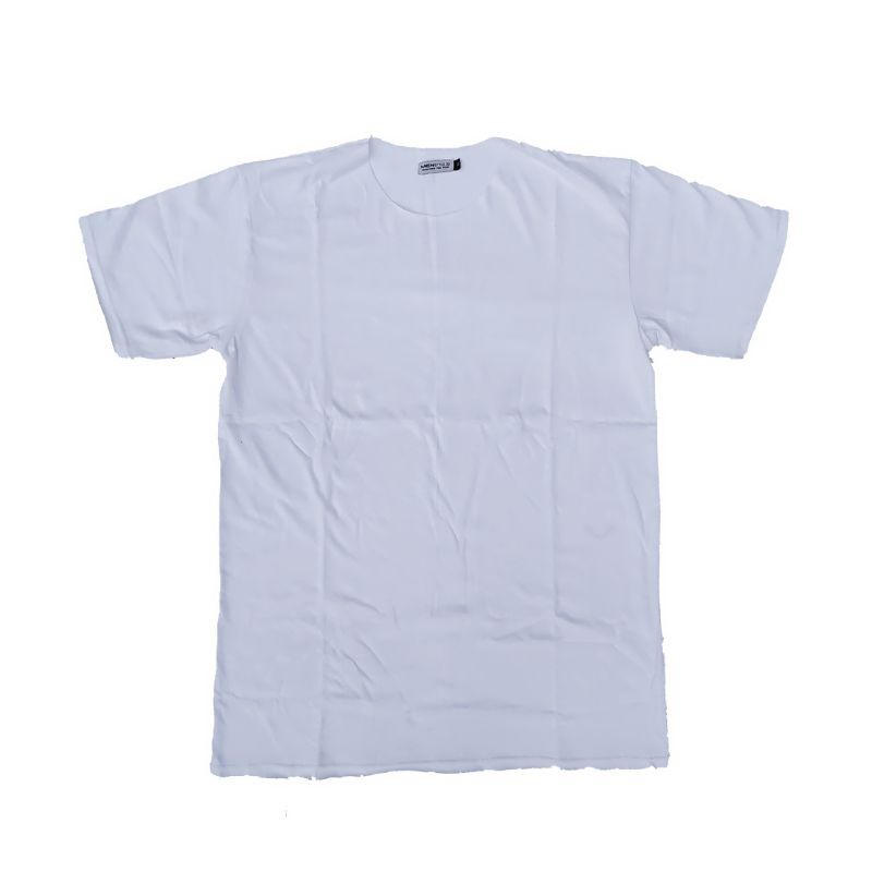 Tbasic Unfinished Tshirt Kaos Polos - White Raw Series