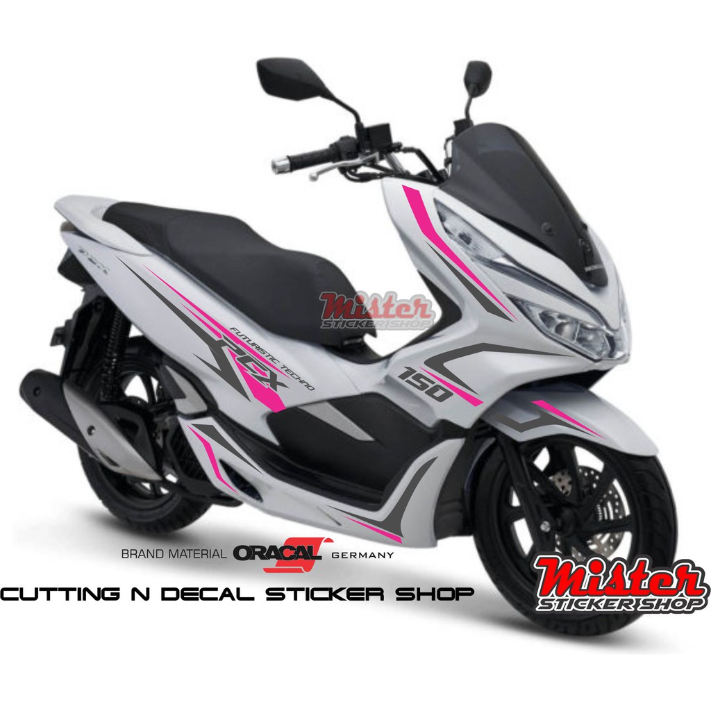 STIKER HONDA PCX PUTIH CUTTING STICKER VARIASI FT 150