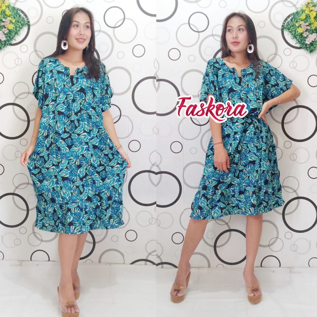 Daster Jumbo Kekinian Daun / Daster Bali Jumbo LD 130 Panjang Big Size XXL