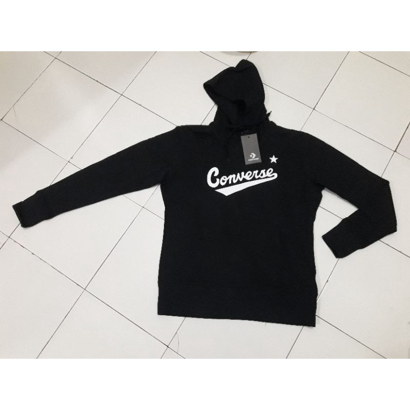 converse sweater nova hoodie ORI BNWT black