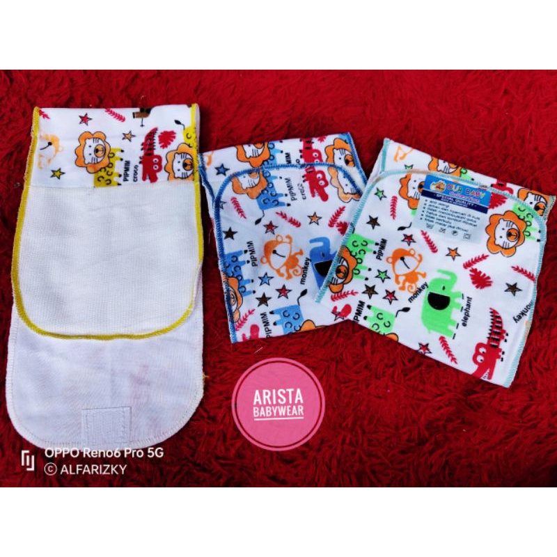 (3pcs) Gurita bayi putih motif animal, gurita perekat instan