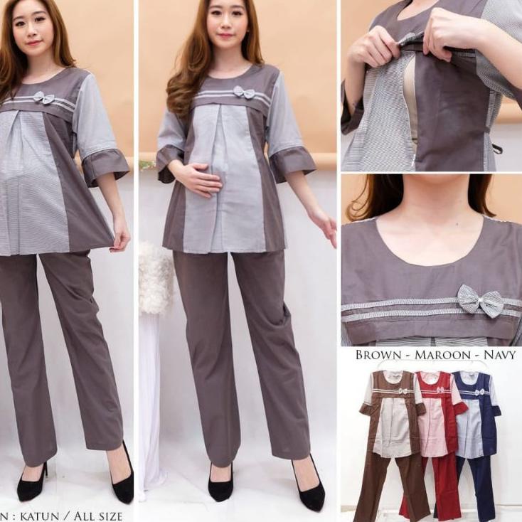Modern.. SETELAN IBU HAMI /SETELAN MENYUSUI /PAKAIAN IBU HAMIL MENYUSUI /ONE SET IBU HAMIL