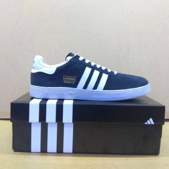 Sepatu Adidas Gazelle Black White Hitam Putih Import Vietnam Navy Kuning Sneakers Casual Kado Hadiah