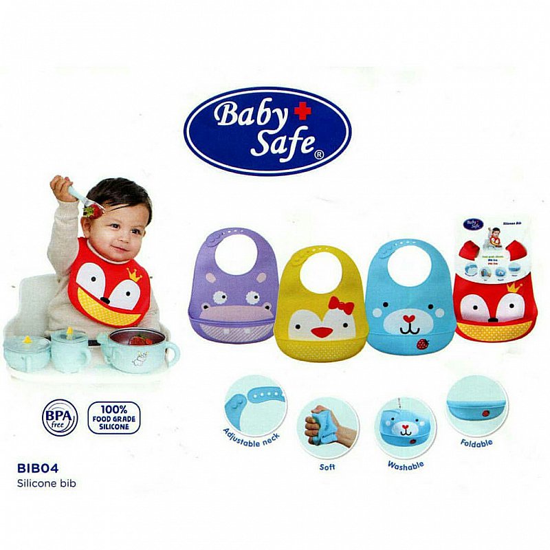 BABY SAFE SLICONE BIB ( BIB04)