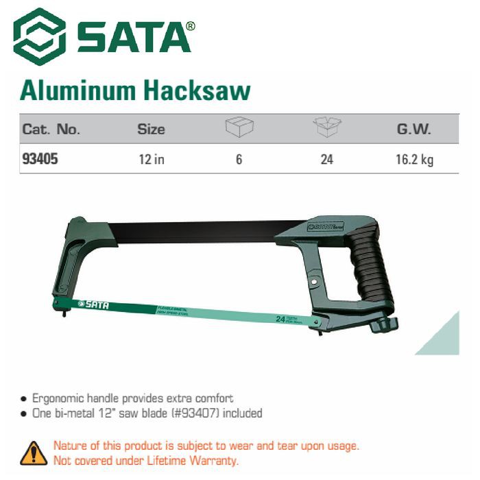 GERGAJI 93405 300MM ALUMINUM HACKSAW 12 inch SATA