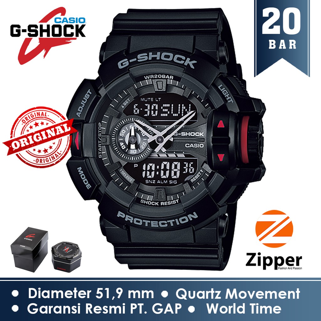Flash Sale Casio G-Shock GA-400-1BDR Men Digital Analog Dial Black Resin Strap Ori / jam tangan pria / jam tangan pria anti air / jam tangan pria original / jam tangan cowok