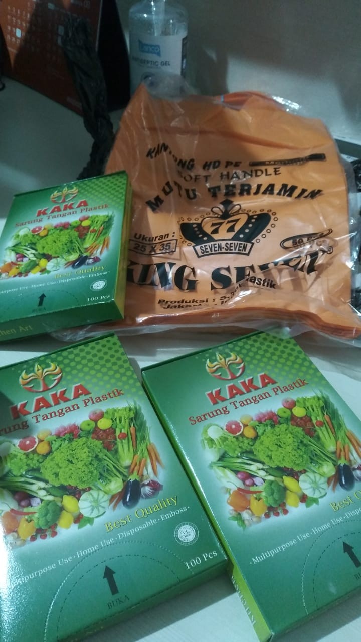 Kantong Plastik  Soft Handle Polos 1pak Isi 50pcs