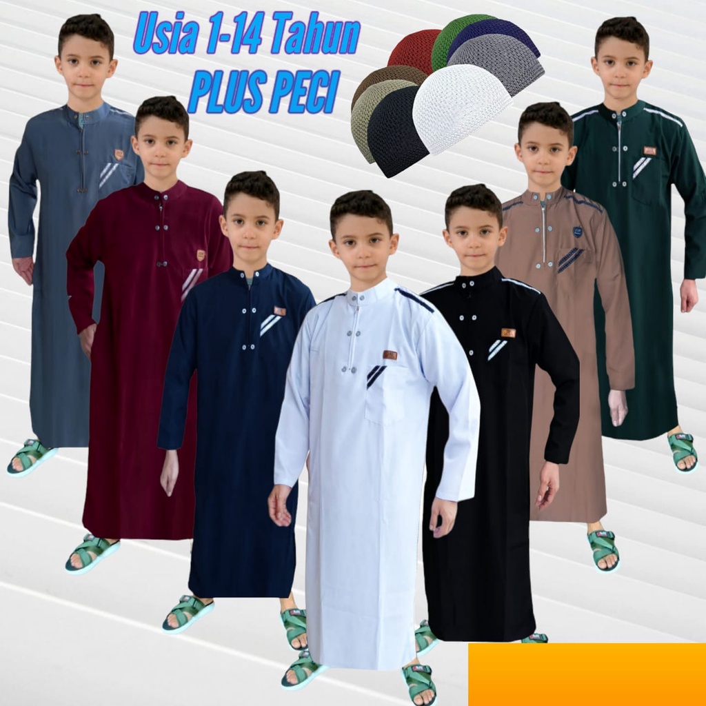 AR-RIZQI / jubah anak laki laki/gamis anak laki laki premium gold/baju kurta anak