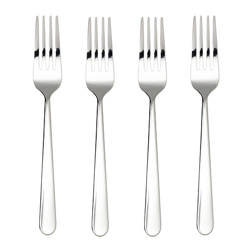 MARTORP Garpu isi 4 pcs, baja tahan karat, 19 cm
