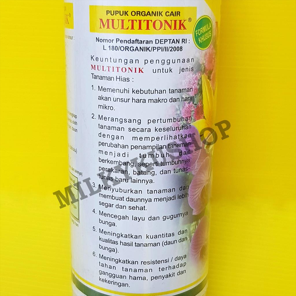 PUPUK ORGANIK CAIR MULTITONIK TANAMAN HIAS 500 ML