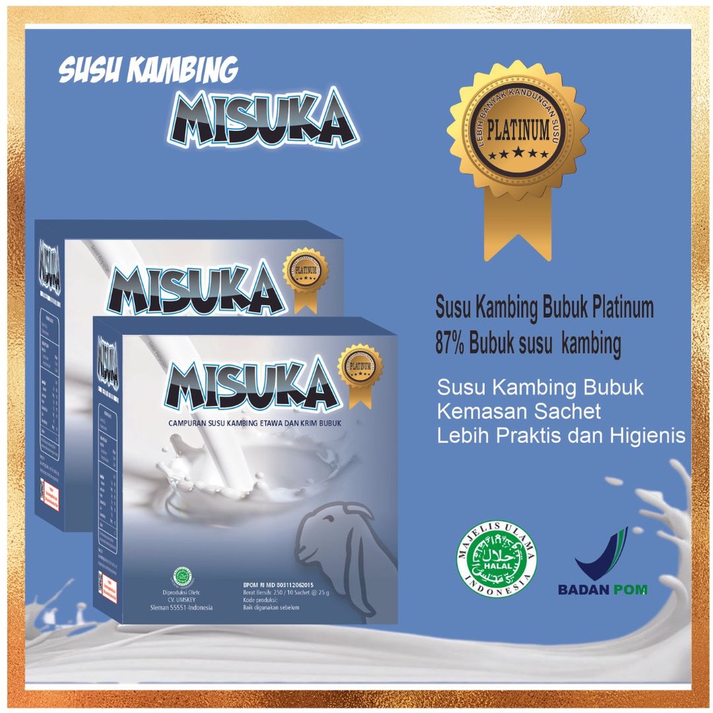 

susu kambing PLATINUM BERAT 250grm rendah gula