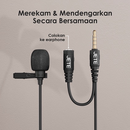 Microphone Clip On JETE M2 Mikrofon Kabel - Garansi 2 Tahun Rusak Tukar Baru