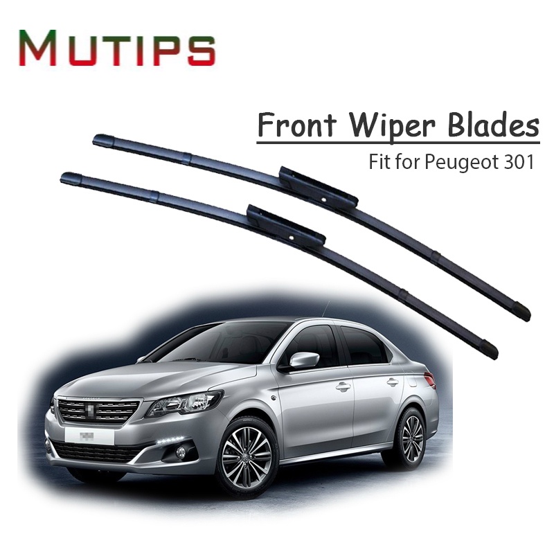 1 Set Karet Wiper Depan Mobil Untuk Peugeot 301 2012 2013 2014 2015