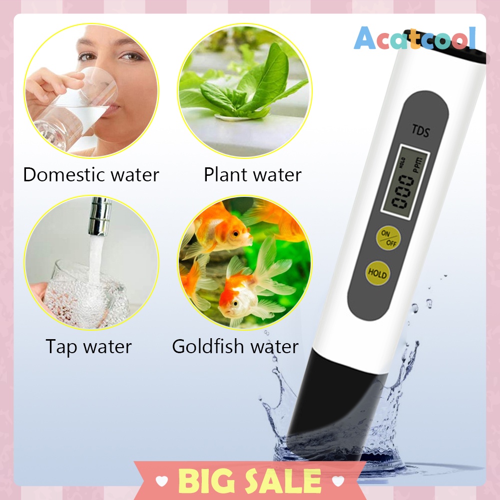 TDS Digital Water Quality Tester Portable Test Pen for Swimming Pool Meter