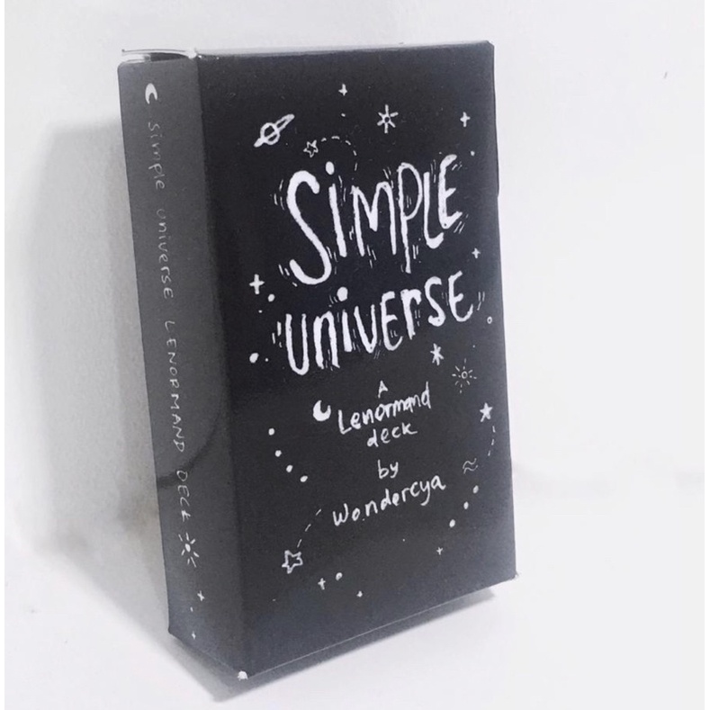 Kartu Ramalan Tarot  / kartu tarot / kartu ramalan simple universe Lenormand Deck ( Black Card) / Ka