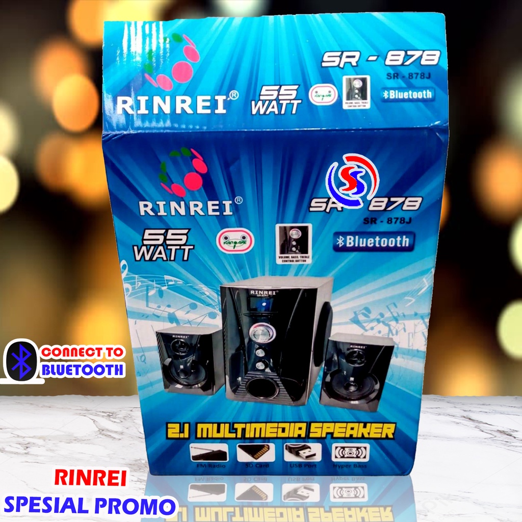 Speaker Karaoke Rinrei 878J Bonus Mic Garansi Resmi