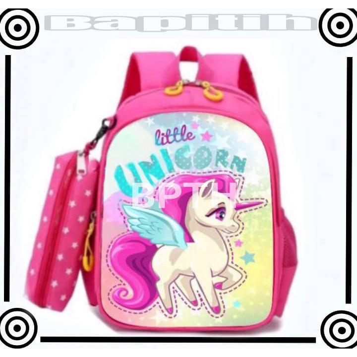 BPT/ backpack sekolah tas anak sekolah tas sekolah motip kartun unicorn pcr