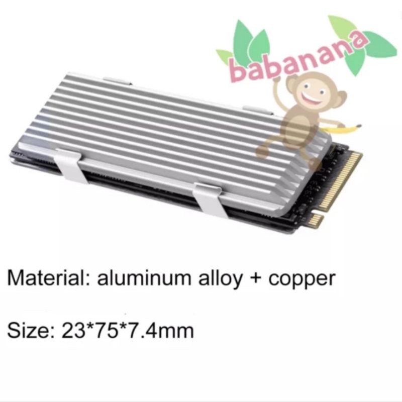 Heatsink ssd m.2 2280 cooler nvme cooling pad thermal silver