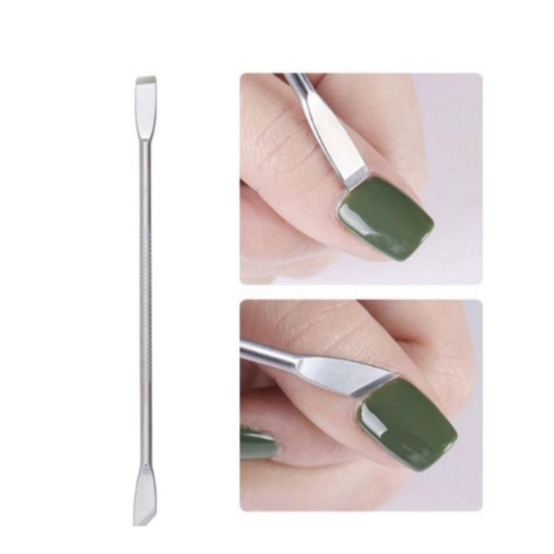 1 Biji Cuticle Nail Pusher Kikir Kuku Manicure Pedicure Nail Art