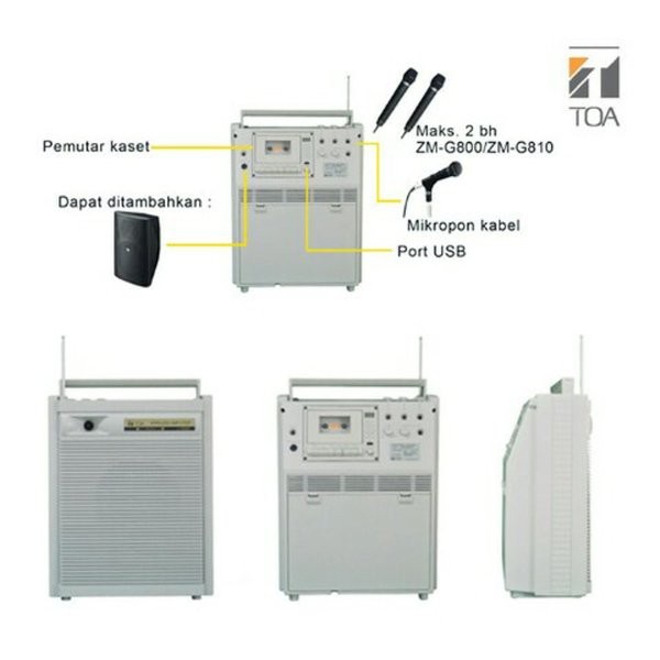 Portable Amplifier TOA ZW-G810CU / ZW G810 CU / ZWG 810CU Original
