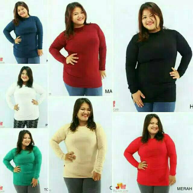 TERMURAH MANSET BADAN JUMBO XXL TURTLENECK &amp; ONECK MANTAP JIWA