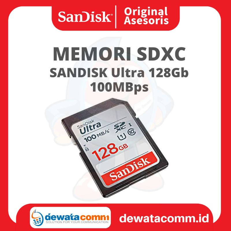 MEMORI SDXC SANDISK ULTRA 128GB 100MBPS