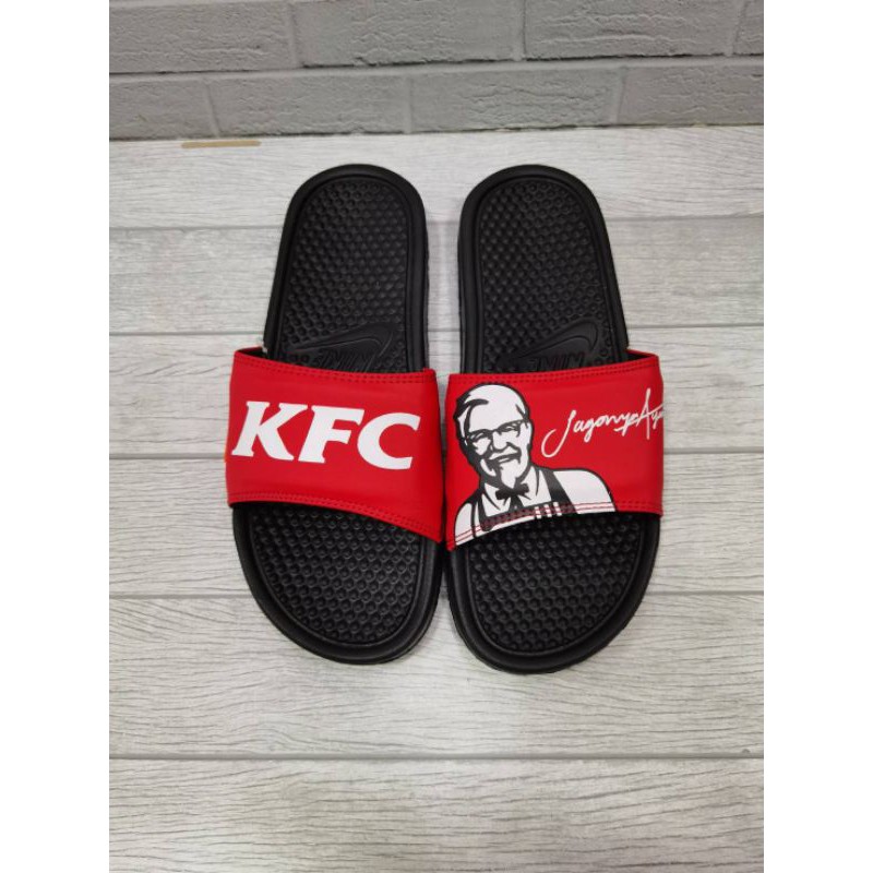 Nike X Kfc Sendal Slide Merah Hitam