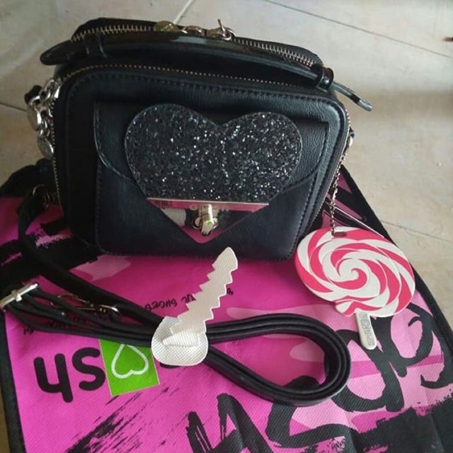 HABIS Tas GOSH love gliter PL like new banget