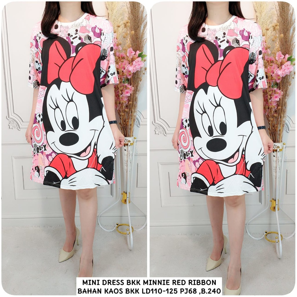 MINI DRESS BKK MINNIE RED RIBBON