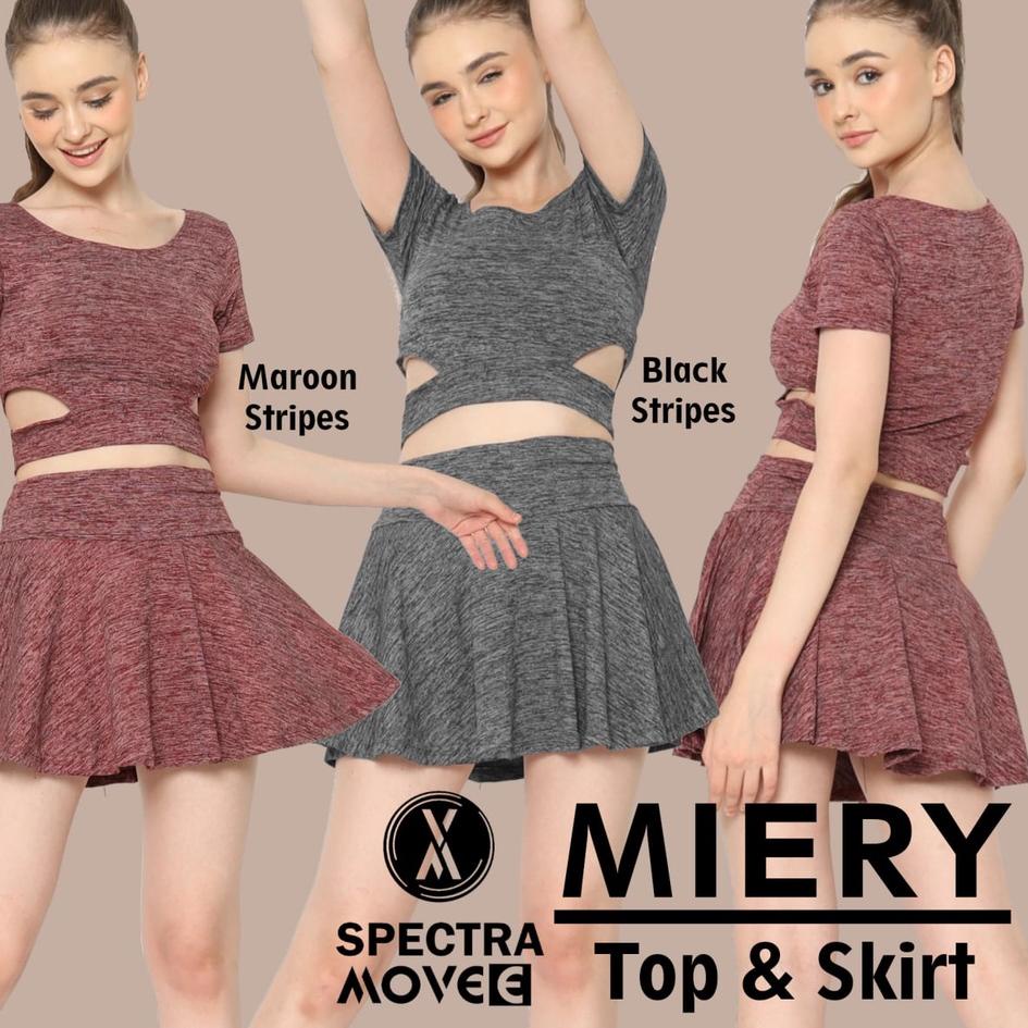 Koleksi Terbaru.. Baju senam MIERY rok senam baju senam murah baju olahraga celana rok wanita rok zu