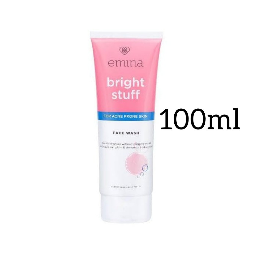 BEST SELLER!! Emina Bright Stuf for Acne Prone Face Wash 50 ml /100 ml &amp; Moisturizing Cream 20ml