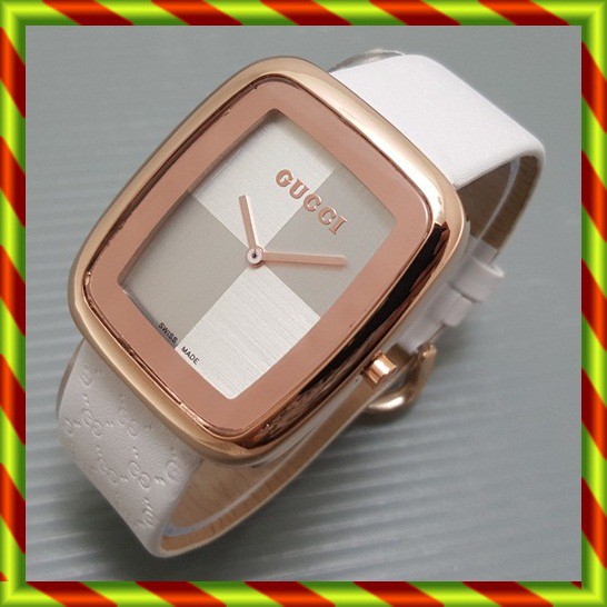 dDelta Gucci Catur Emboss Putih | Jam Kado Valentine GC Aigner Geneva Guess