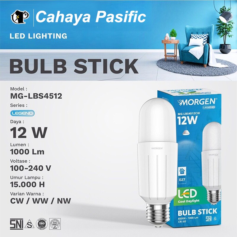 Lampu MORGEN LED Bulb Stick 12W E27